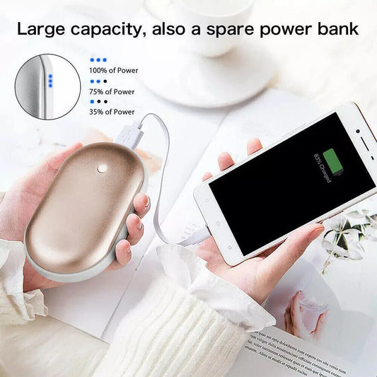 ToastyVibe™ Rechargeable Hand Warmer & Power Bank – 10,000mAh